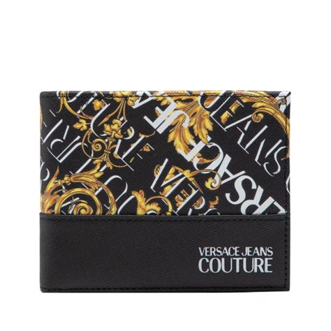 portafoglio versace jeans-zip around round logo with studs|Versace Jeans Couture Logo Zip.